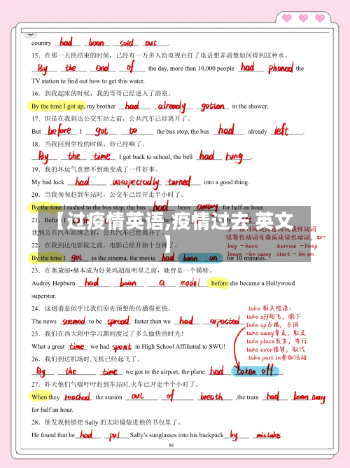 【过疫情英语,疫情过去 英文】